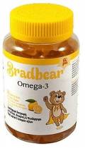Bradex Bradbear Jellys Omega-3 Ζελεδάκια Μασώμενα Συμπλήρωμα Διατροφής Ωμέγα 3 με Γεύση Λεμόνι 60chew.tabs
